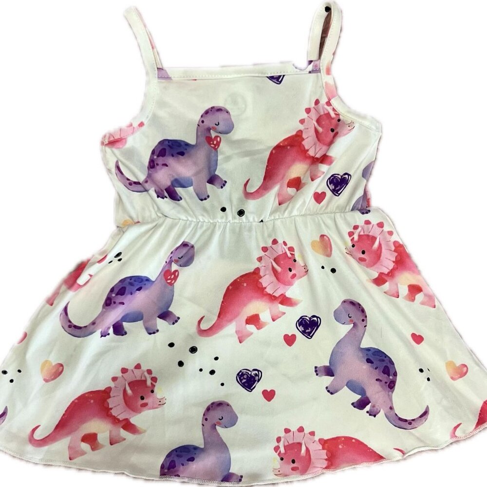 Infant Girl's Dino Dress - Picture 2 of 3